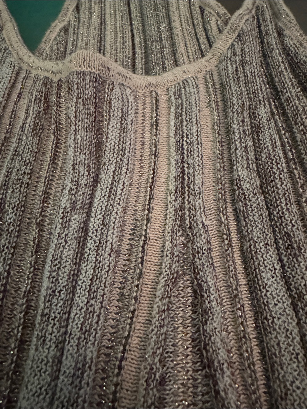 Free People Multicolor/Metallic Knit Striped Racerback Swing Dress - Picture 2 of 4